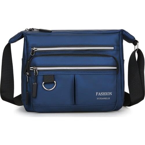 10 inch 2020 Fashion Oxford Mens Bag Waterproof Casual Male Cross Body Shoulder Square Bags For Men Travel Bag black/blue/grey
