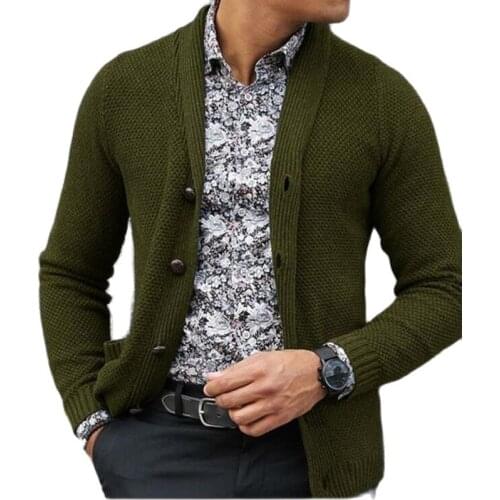 2021 New Fashion Sweater For Mens Cardigan Slim Fit Knitted solid color Autumn Korean Style Casual Men Sweater Clothes