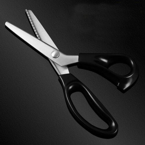 3 5 7mm Professional Dressmaking Pinking Shears Scissors Fabric Embroidery Decorative Shears Kitchen Zigzag Scissors Sewing
