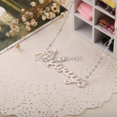 For Harry Movie Deathly Hallows Pendant Necklace Vintage Triangle Letter Necklace For Women&Men 12pcs/lot