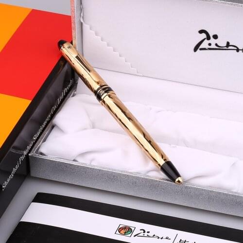 Pimio 901 Paris Exotica Luxury Gold Iridium Fountain Pen with 0.5mm Nib Metal Ink Pens Writing Office Gift Free Shipping