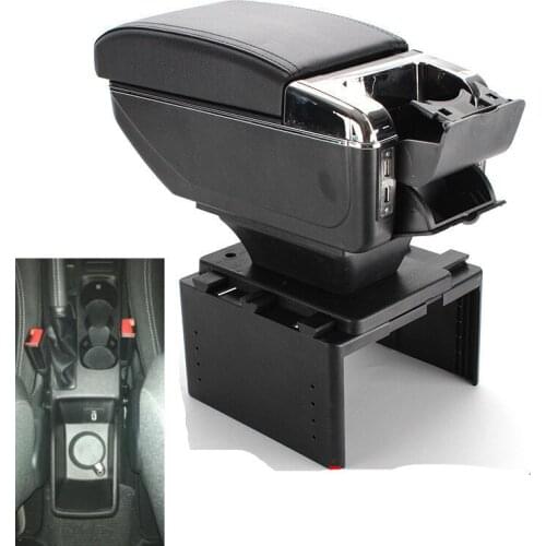 For Ford Fiesta Armrest Box Universal Car Central Armrest Storage Box cup holder ashtray modification accessories