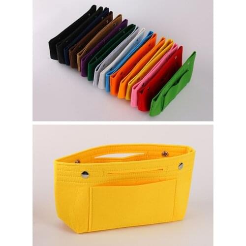 Portable Felt Purse Handbag Large Organizer Bag Multi Pocket Insert Bags