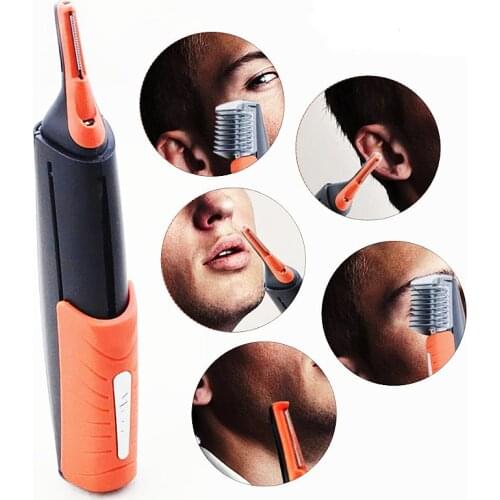 Portable Micro Eyebrow Ear Nose Hair Trimmer Precision Removal Shaver Personal Care Electric Face Hair Trimer With LED Light