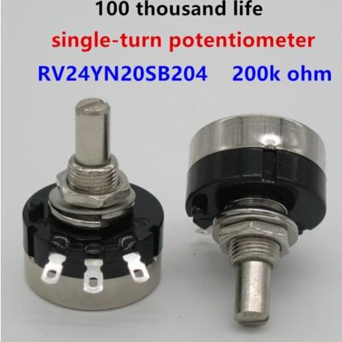 2pcs RV24YN20S B204 200K ohm Carbon film potentiometer single-turn potentiometer