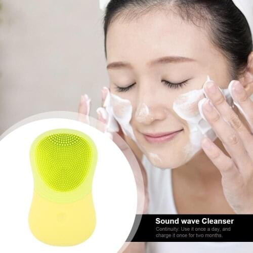 Silicone Face Cleansing Brush Electric Facial Cleansing Device Skin Deep Washing Massage Brush Device Face Skin Care Clean Tool