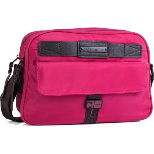 Caroche Model Lady 'S made handbag Caroche Women Bandolier Adjustable With Close With zipper length Nylon Pink
