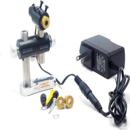 Dot/Line/Cross Focusable 100mw 405nm Violet Blue Laser Module w 2-axis Holder & Adapter