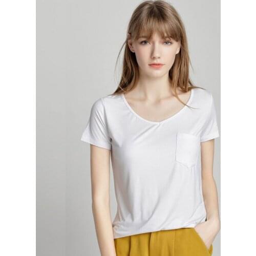 Solid Color Modal V Neck Short Sleeve t Shirts S-4Xl Plus Size Women T-Shirt Solid Casual Shirts Top Bottoming Free Style