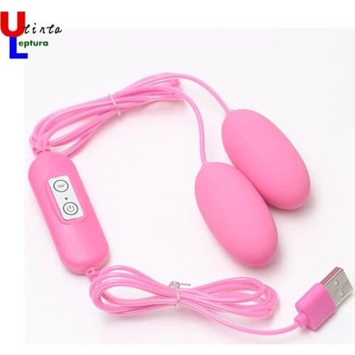Utinta Leptura USB Powered Dual Jumping Eggs 20 Speed Bullet Vibrator for Nipple Massage Sex Toys for Woman Orgasm Adult Product