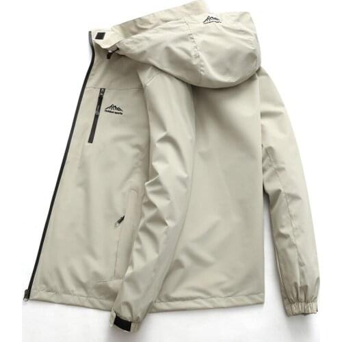 Hiking jackets Spring Autumn Men Women windproof waterproof Thin hooded coats Outdoor Camping Climbing fishing sport Windbreaker