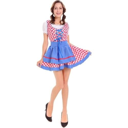 Adult Women Bavaria Beer Girl Heidi Maid Costume German Dirndl Dress Octoberfest Oktoberfest Fancy Dress