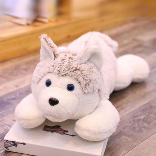 1pc 60-110cm Cute Lying Husky Dog Plush Toys Stuffed Soft Dog Animal Pillow Cushion Kids Lovely Doll Girls Christmas Binquedos
