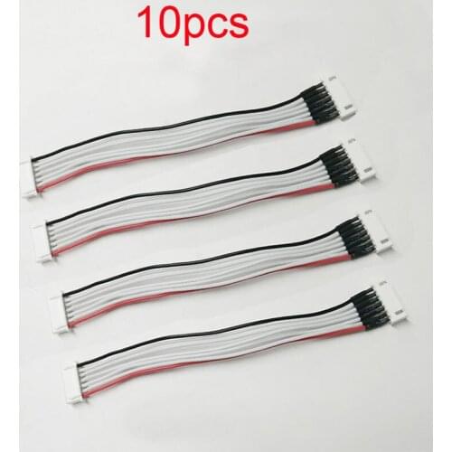 10PCS 6S Lipo Balance Wire Extension Charged Cable Lead Cord 24AWG 14cm Male Female Plug Silicone Line for RC Battery Charger