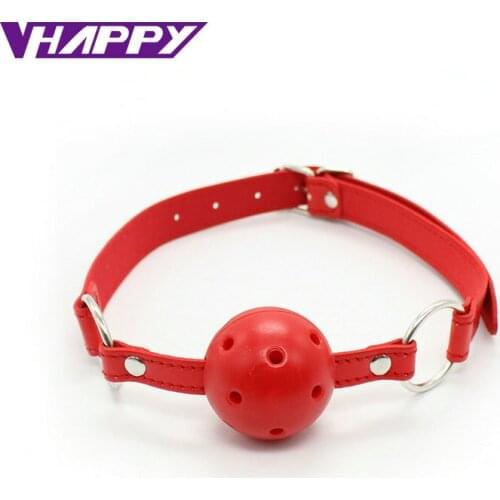10pcs/lot Multi Color PU Leather Breathable Open Mouth Ball Gag Collar Sexy Toy Adult Games juguetes sexuales bdsm bondage men