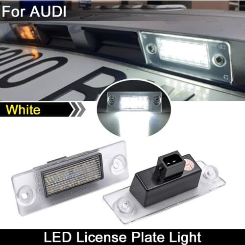 2Pcs For Audi S5 A3/S3/Sportback 8L A4/S4 Avant B5 Avant/Wagon High Brightness White LED License Plate Light Number Plate Lamp