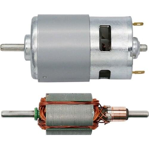 775 DC Motor DC 12V-36V 3500--9000 RPM Ball Bearing Large Torque High Power Low Noise Hot Sale Electronic Component Motor