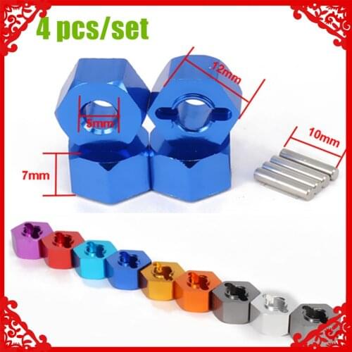Alloy Aluminum 12mm Wheel Hex Hub Adapter 7mm Thick With Pins 6869 For Odel Car RC 1/10 TRAXXAS SLASH 5807 Upgraded Hop-up Parts
