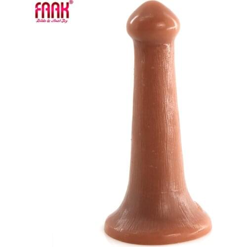FAAK New Pleurotus Eryngii Shape Anal Plug Dual Layer Soft Silicone Butt Sex Toys Dildos With Suction Cup Vagina Stimulate