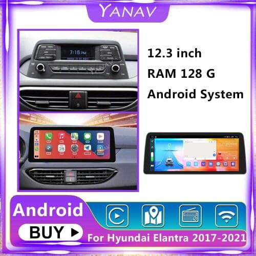 2 din stereo receiver Car Radio Built in carplay For Hyundai Elantra 2017-2021 Auto Multimedia Video GPS Navigation MP3 Player