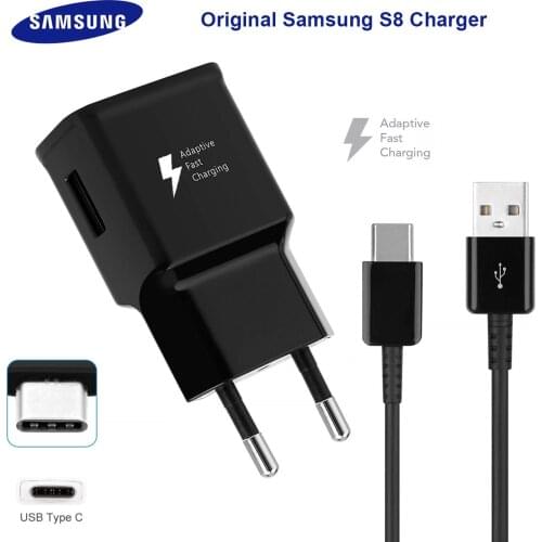Samsung S8 S9 Plus Fast Charger EU US Power Adapter Quick Charge Type C Cable for Galaxy A90 A80 A70 A60 A50 A30 Note 8 9