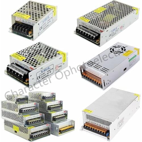 DC 12V LED strip driver Power Adapter 1A 2A 3A 5A 10A 15A 20A Switch Power Supply AC110V-220V 24V Transformer Power 60W 78W 120W