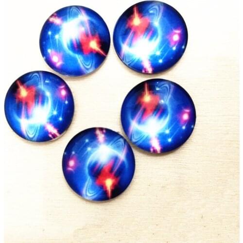 FUYIER Fashion 18 mm Glass Round Beads Life Tree Flat - bottomed Beads Round Top DIY Jewelry Making Accessories Parts 12 pcs/lot