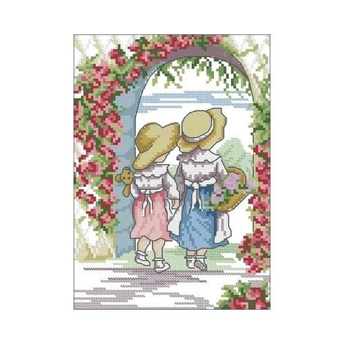 Xiaoyi cotton self-matching cross stitch Cross stitch RS cotton comes Yesterday series Yesterday series - rose garden gate