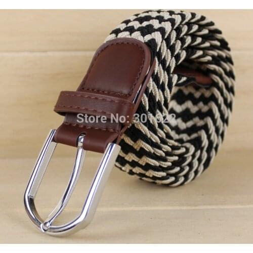 Top sales Knitted Belt for golf Successful men belt noble elastic belt for men golf belt