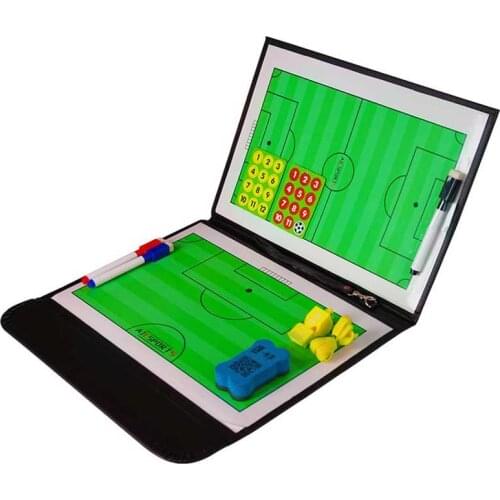 Football Soccer Basketball Coaches Magnetic Tactic Board with Dry Erase Foldable Coaching Clipboard Portable Coach Tool