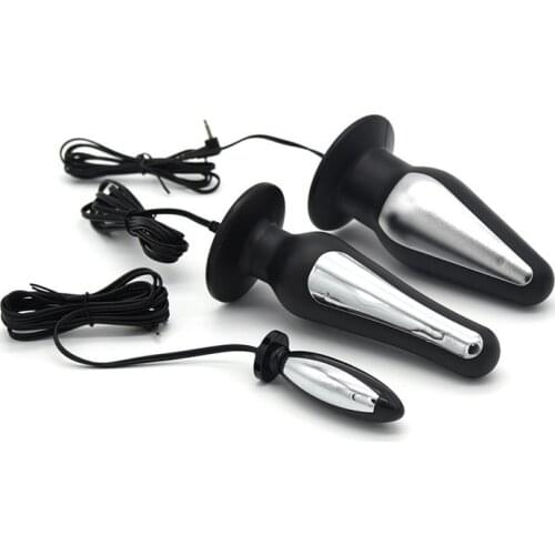 Electro Shock Sex Anal Plug Prostate Massage Electric Shock Vaginal Medical Themed Toys For Adult Couples