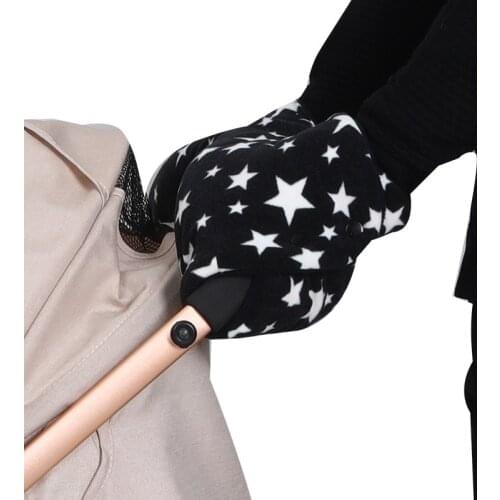 Mom Winter pram hand muff baby carriage pushchair warm Fur Fleece hand cover buggy Clutch Cart Muff Glove stroller accessories