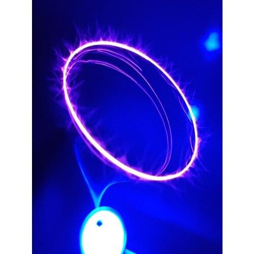 Music Tesla Electric Circle Plasma Speakers EDM Singing Lights in Space Electronic Technology Experiment