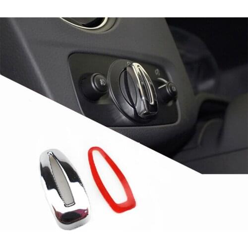 New ABS Chrome Car design Headlight Button Cover Decorative Stickerf for for Ford Fiesta Ecosport 2009-2017