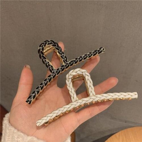 New Retro Metal Geometric shark clip Accessories Large Bath Hairpins temperament simple hairpin hair grabbing clip