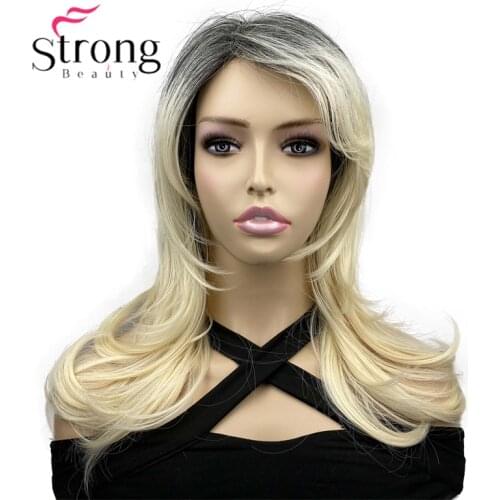 StrongBeauty 22" Long Blonde Ombre Heat Ok Full synthetic Wig Hair Wigs