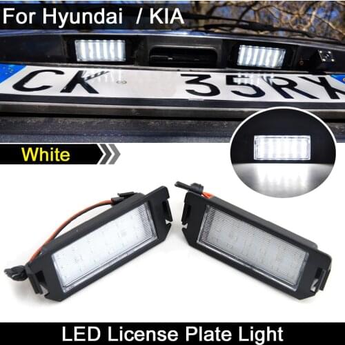 For Hyundai i20 XG30 Terracan Coupe GK kia Rio Picanto Soul Car Rear white LED license plate light number plate lamp