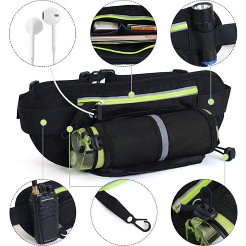 Running Waist Belt Bag Marathon With Water Bottle For 4.8-6.6 inch Phone Sports Trail Running Bag Men Women Fanny Pack
