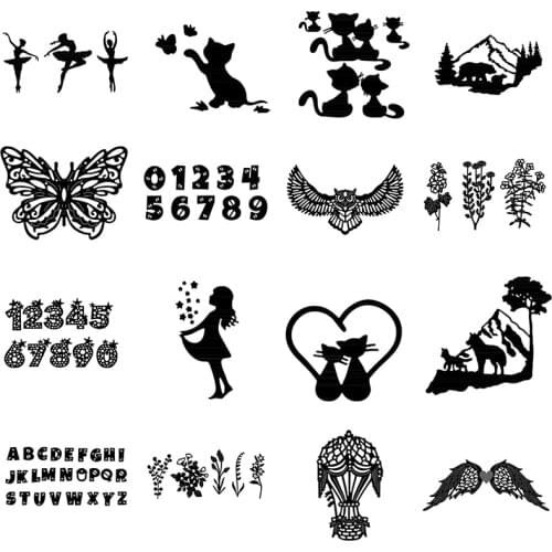 Cutting Dies Butterfly Cats Dancing Girl Letters Eagle Trees Animals Flowers For DIY Scrapbook Photo Album Craft Card 2021 New