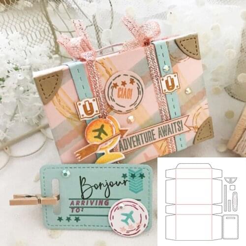 Frames Suitcase Metal Cutting Dies Clear Stamps for DIY Scrapbook Cutting Die Paper Cards Embossed Decorative Craft Die Cut New