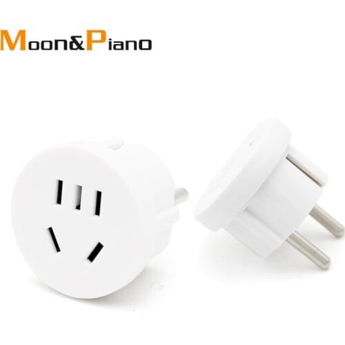 Round Pin Socket AU US To EU Plug USA Europe Travel Wall AC Power Plug Charger Outlet Adapter Converter Electronic Charging