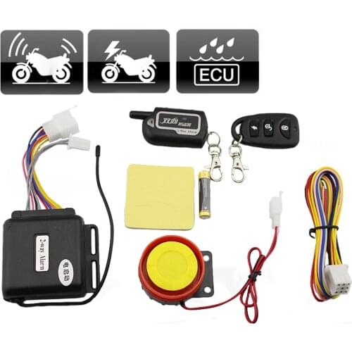 Two Way Motorcycle Alarm System Scooter Vibration Alarm Remote Control Engine Start Anti-theft Security System 12v