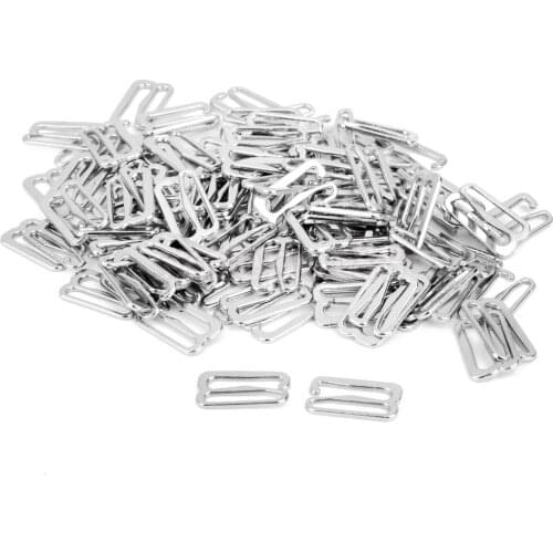 SPMART 9-Shaped Lingerie Adjustable Sewing Bra Rings Buckles 14mm 100Pcs Silver