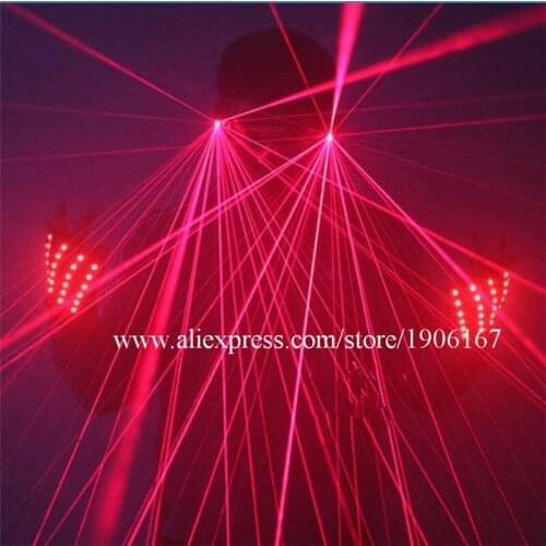 Illuminated Red Green Laser Glasses Party Laserman Show Glasses Led Luminous Gloves Stage Performance Singer Dancer Light Props