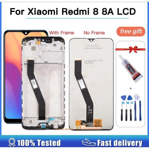 High quality 6.2" LCD For Xiaomi Redmi 8 8A LCD Screen Display Touch Panel Digitizer With Frame Replacement For Redmi8 Redmi8A
