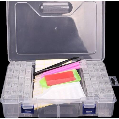 42Lattices Diamond Painting Boxes Dismountable Diamond Embroidery Accessories Home Storage Storage Organizer Cross Stitch Cases