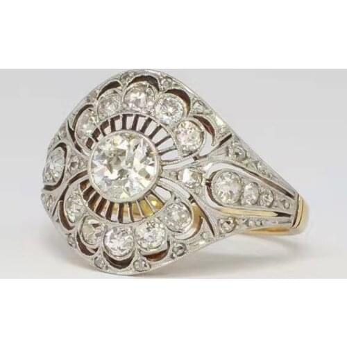 Milangirl Classic Geometric White Zircon Ring for Women Bague Femme Cute Jewelry Anillos Lot Breloques Bijouterie Female Wedding