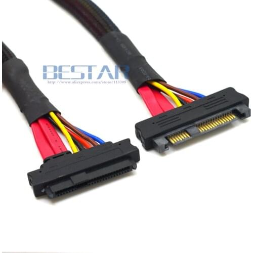 SAS Hard Disk drive SFF-8482 Male To SFF-8482 Female SAS Cable 29Pin Extension Cable 0.5m 50cm