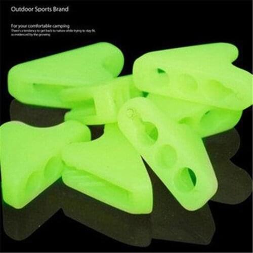 10pcs/lot Light Buckle Antiskid Windproof Moonlight Buckles Paracord Tent Accessories Parachute for Outdoor Camping Hiking