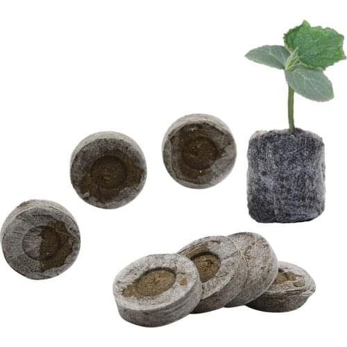 Nursery Block Peat Pellets for Garden Flowers Planting Agriculture Green Soil Block for Seedling Cultivation 10 Pcs